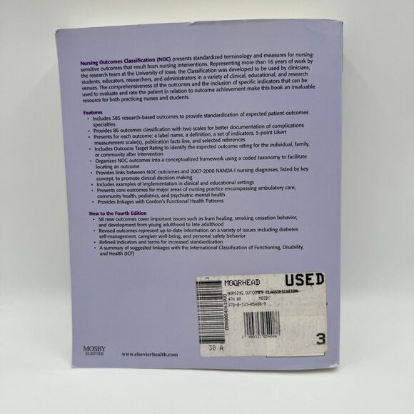 NURSING OUTCOMES CLASSIFICATION Book (NOC) 4th Edition Softcover 2008 - Picture 5 of 11